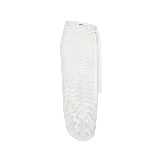 Ivory Crochet Knit Maxi Sarong