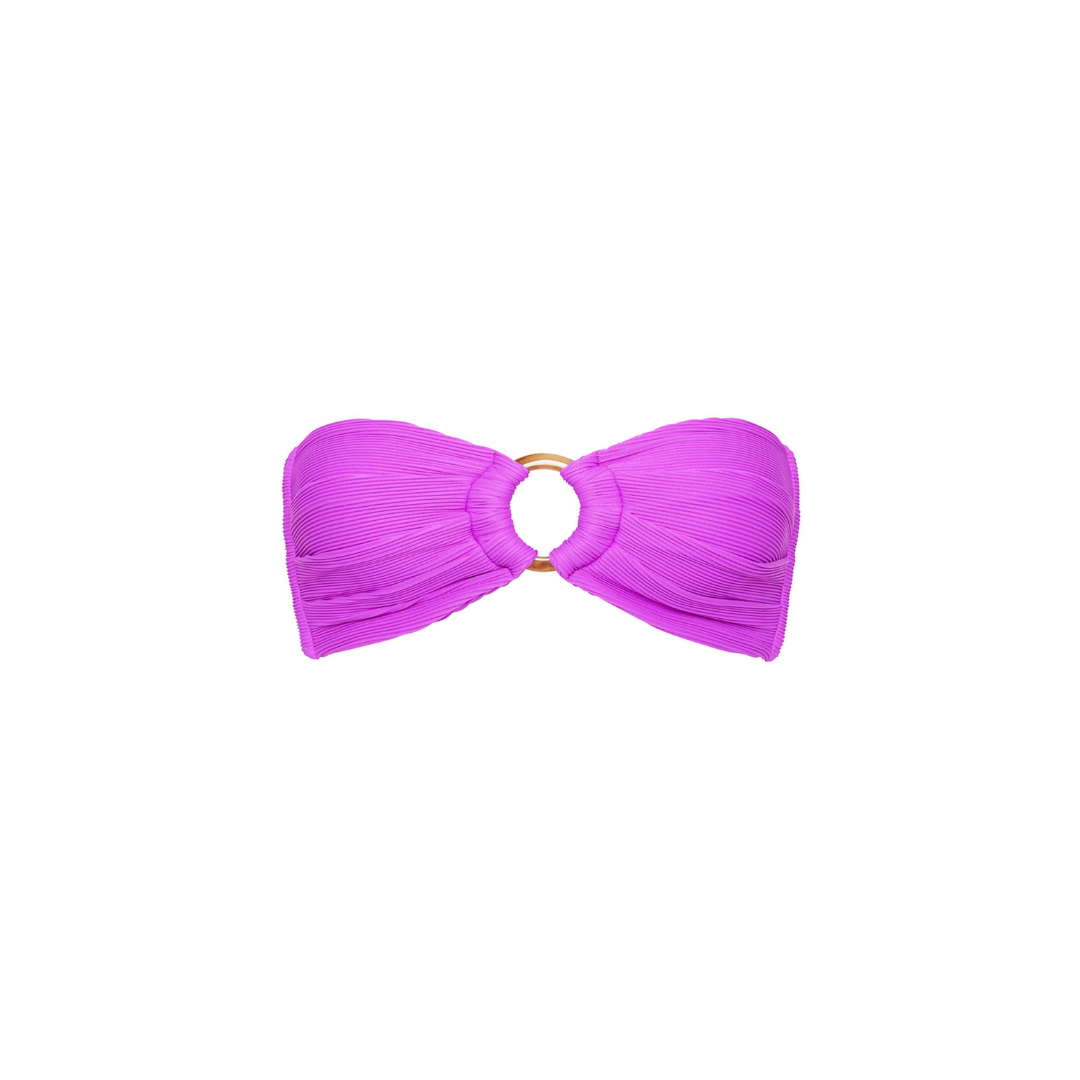 Electric Violet Ribbed Bandeau Top