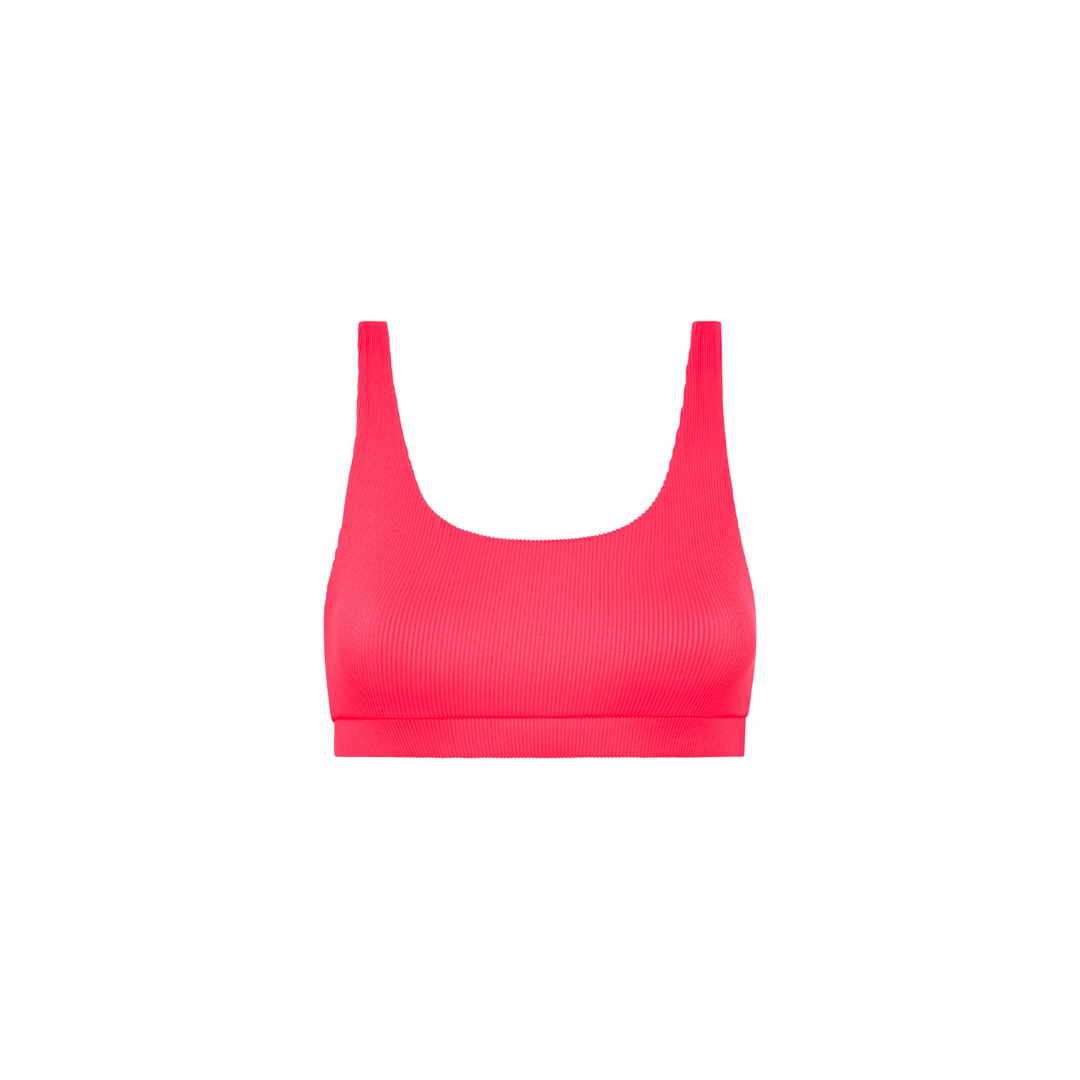 Watermelon Ribbed Long Crop Top