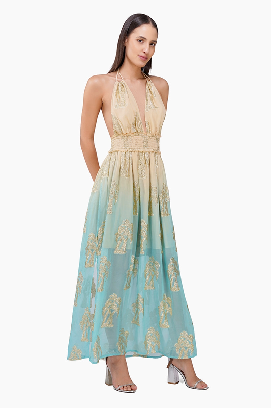 Earthy Green Ombre Lures Dress