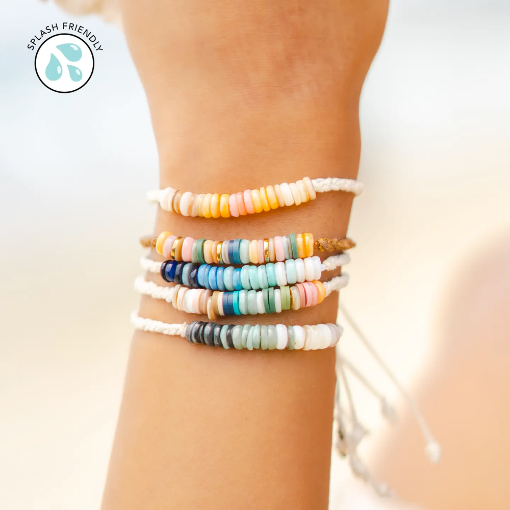 Assorted Paige Braided Puka Shell Bracelet
