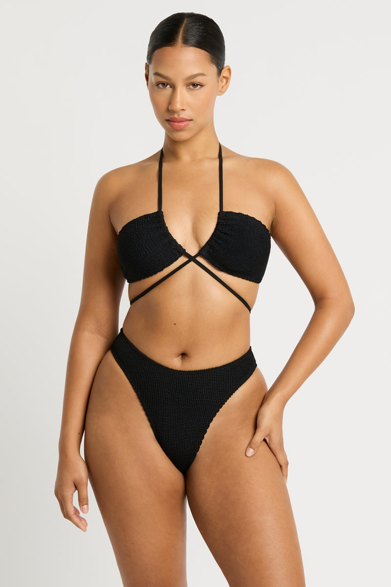 Black Eco Jean Tri Top