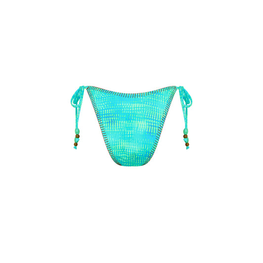 Summer Seas Lace Stitch Cheeky Ring Tie Side Bottom