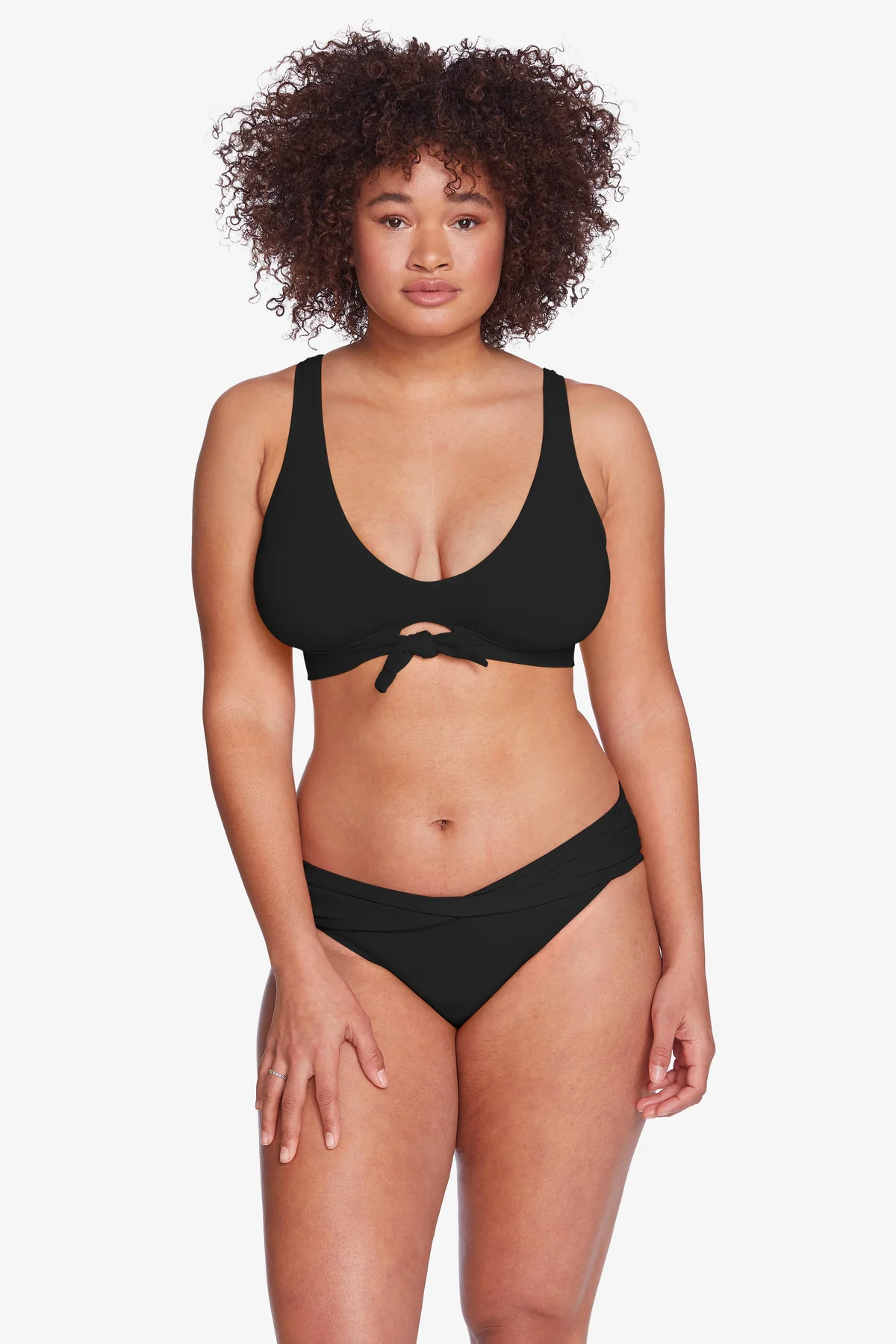 Black Ava Knot Bikini Top