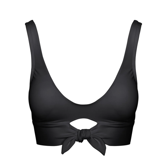 Black Ava Knot Bikini Top