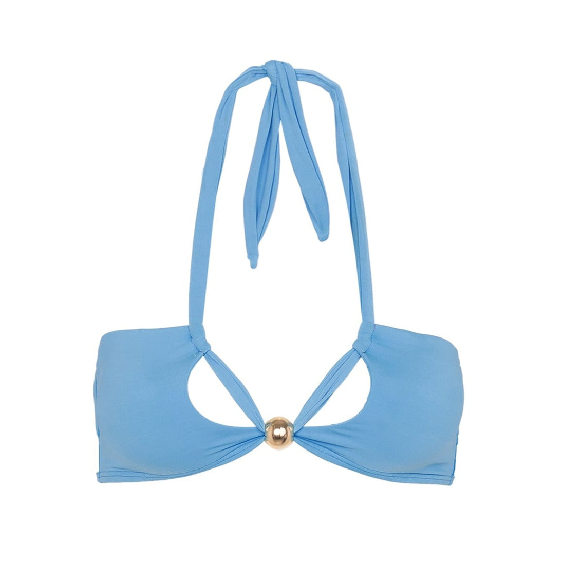 Zen Blue Solid Brenda Top