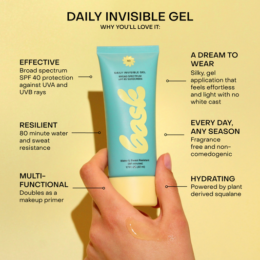 Bask Daily Invisible Gel SPF 40 Sunscreen Lotion