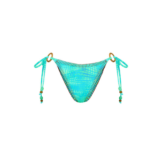 Summer Seas Lace Stitch Cheeky Ring Tie Side Bottom