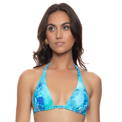 Aqua Dreams Triangle Halter Top