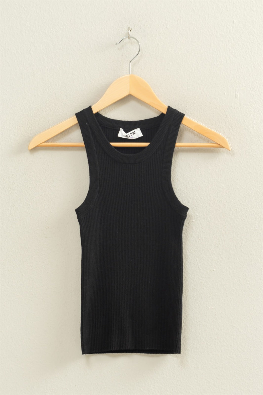 Black Jennifer Ribbed Tank Top