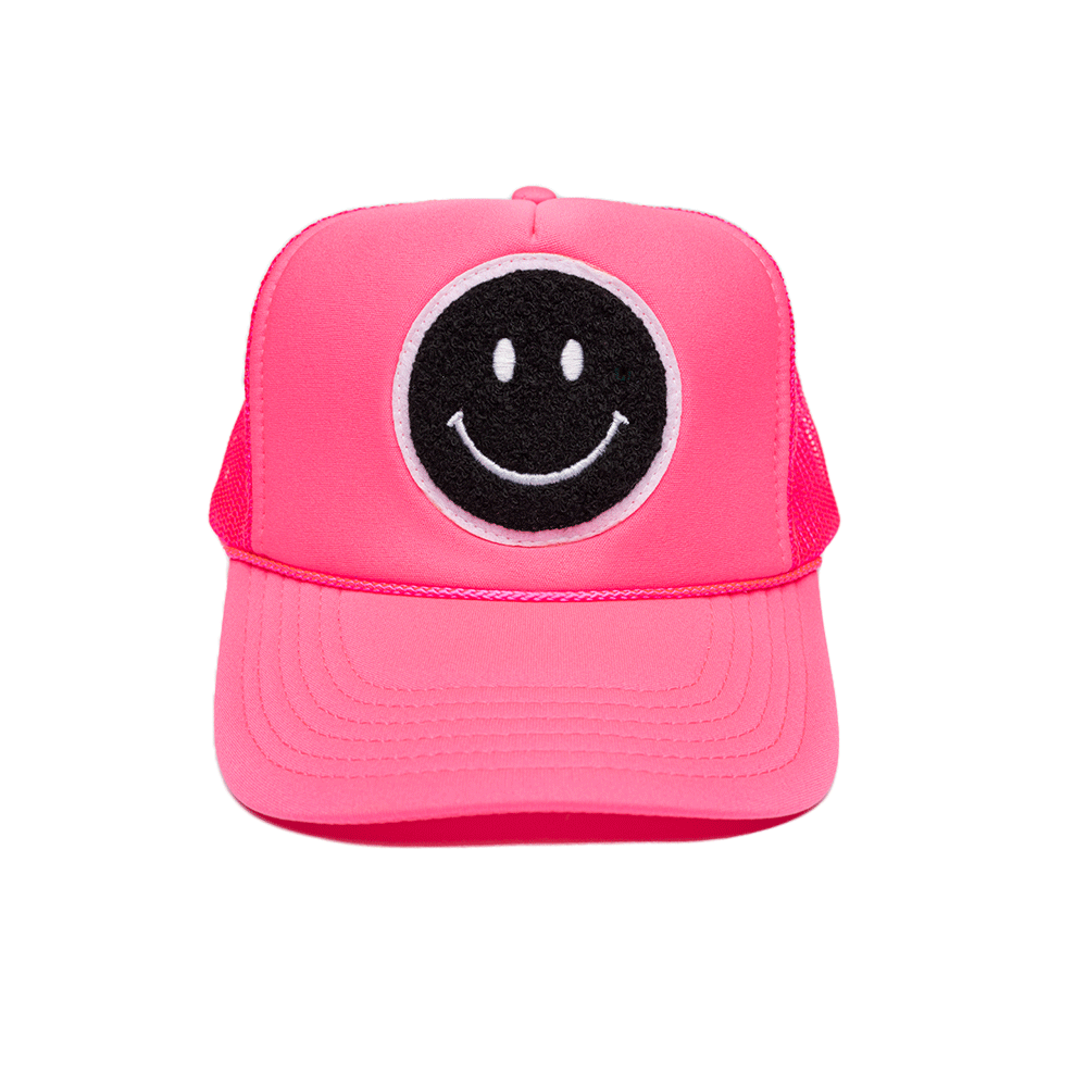 Pink Local Beach Smiley Patch Trucker Hat