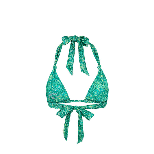 Emerald Aura Soft Knot Halter Top