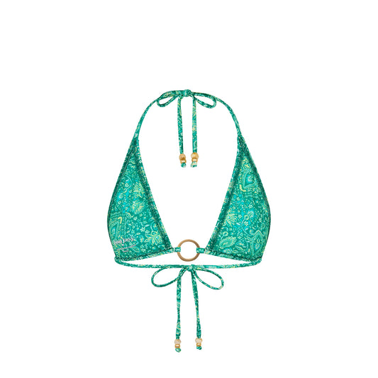 Emerald Aura Ring Halter Top