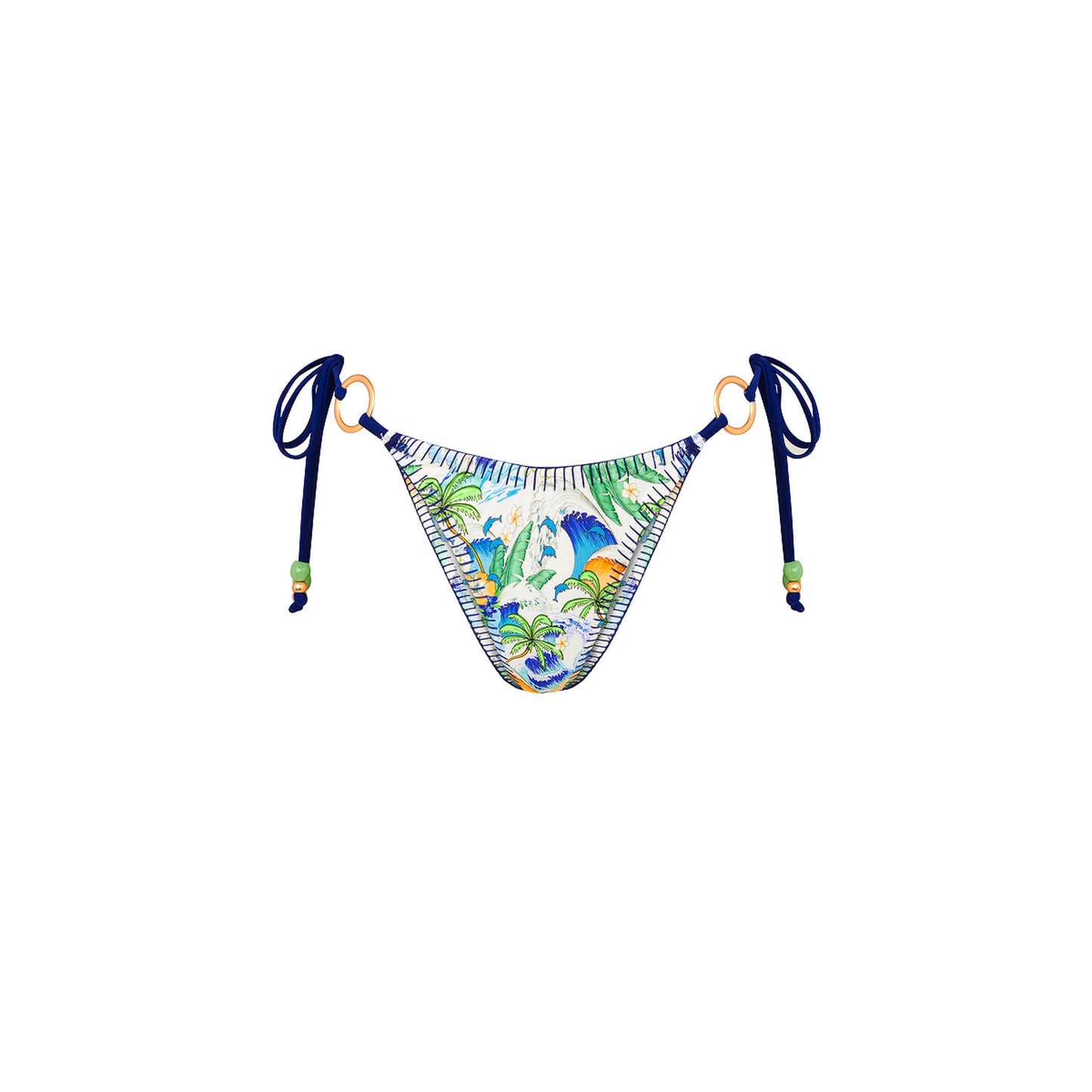 Blue Crush Lace Stitch Ring Tie Side Bottom