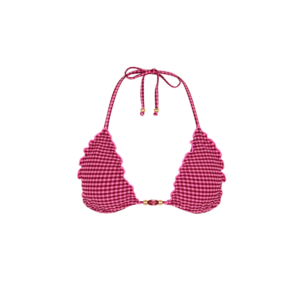 Cherry Kiss Lettuce Edge Bralette