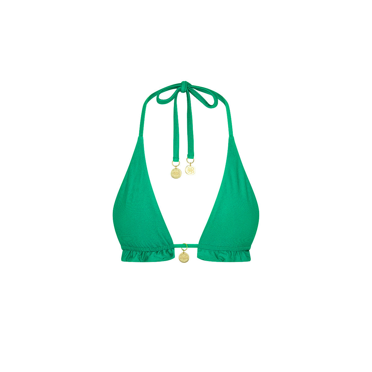 Island Lush Frill Halter Bralette Top