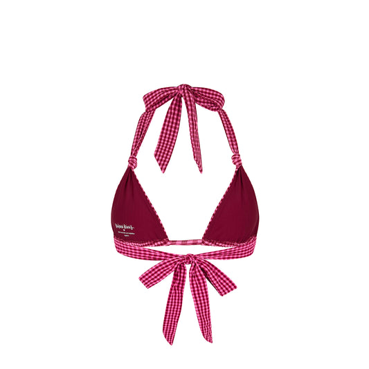 Cherry Kiss Soft Knot Halter Top