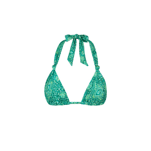 Emerald Aura Soft Knot Halter Top