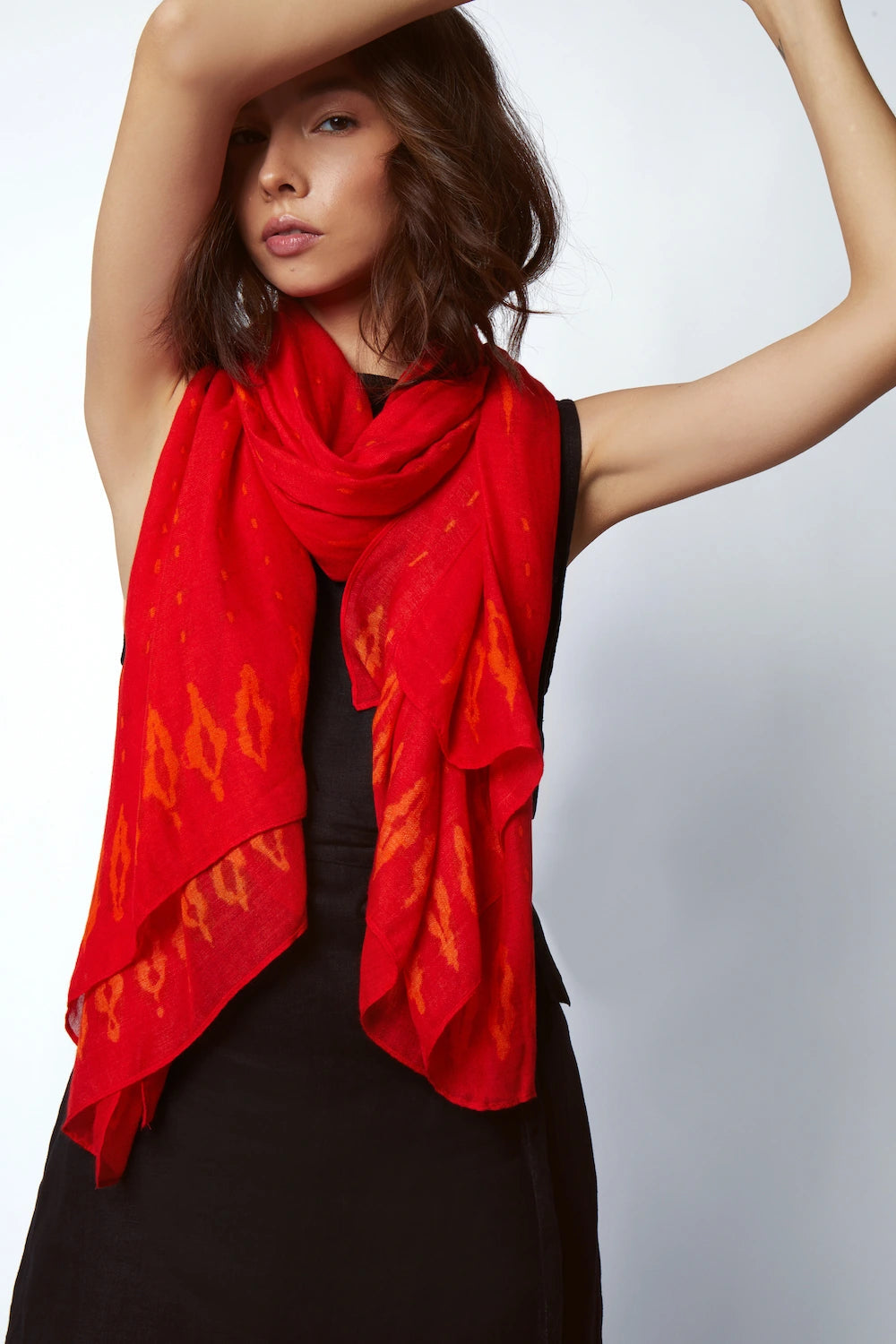 Rio Red Fuschia Bamboo Sarong