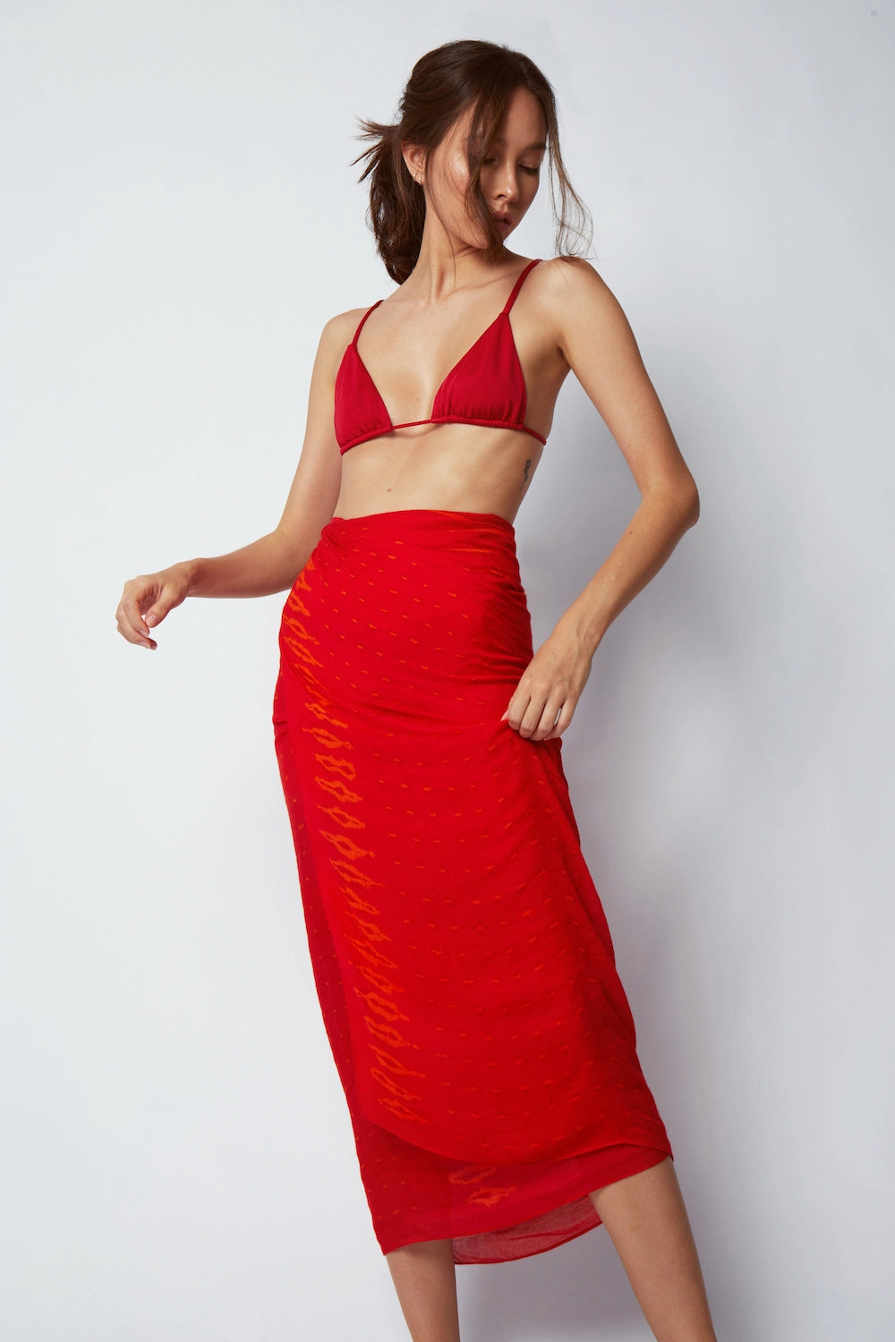 Rio Red Fuschia Bamboo Sarong