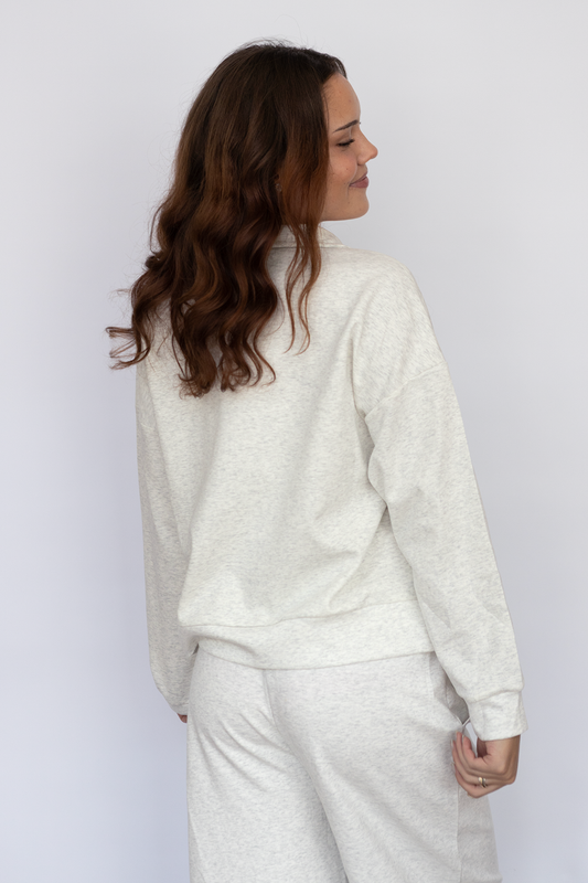 Heather Oatmeal Wide Leg Pant