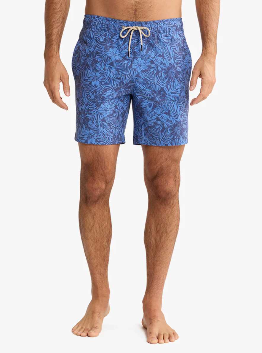 Island Blue Leaves Bayberry Men's Trunks