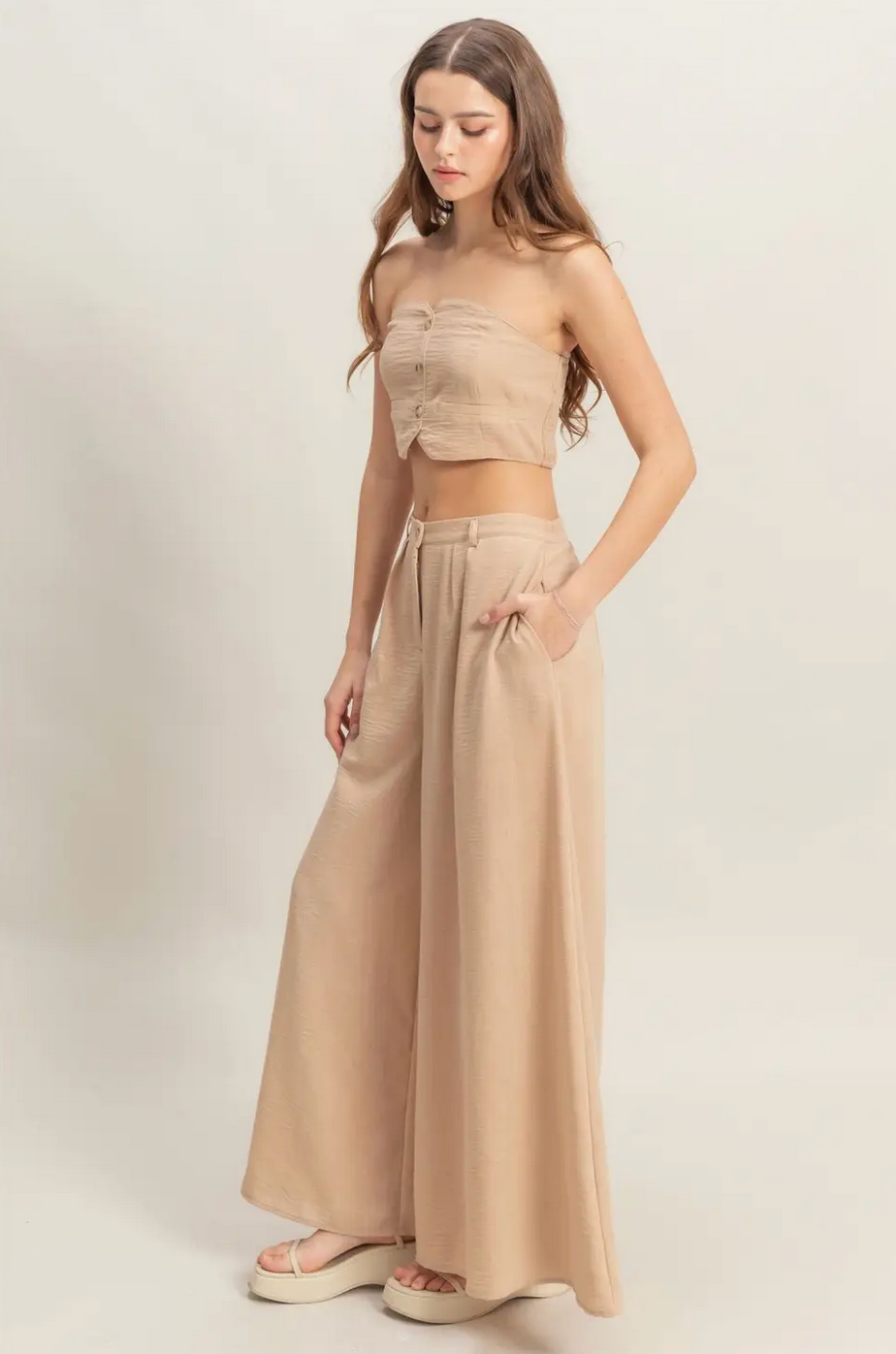 Natural Soleil Wide Leg Pant