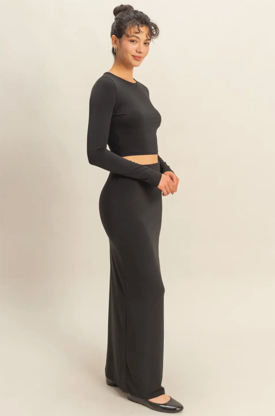 Black Asha Maxi Skirt