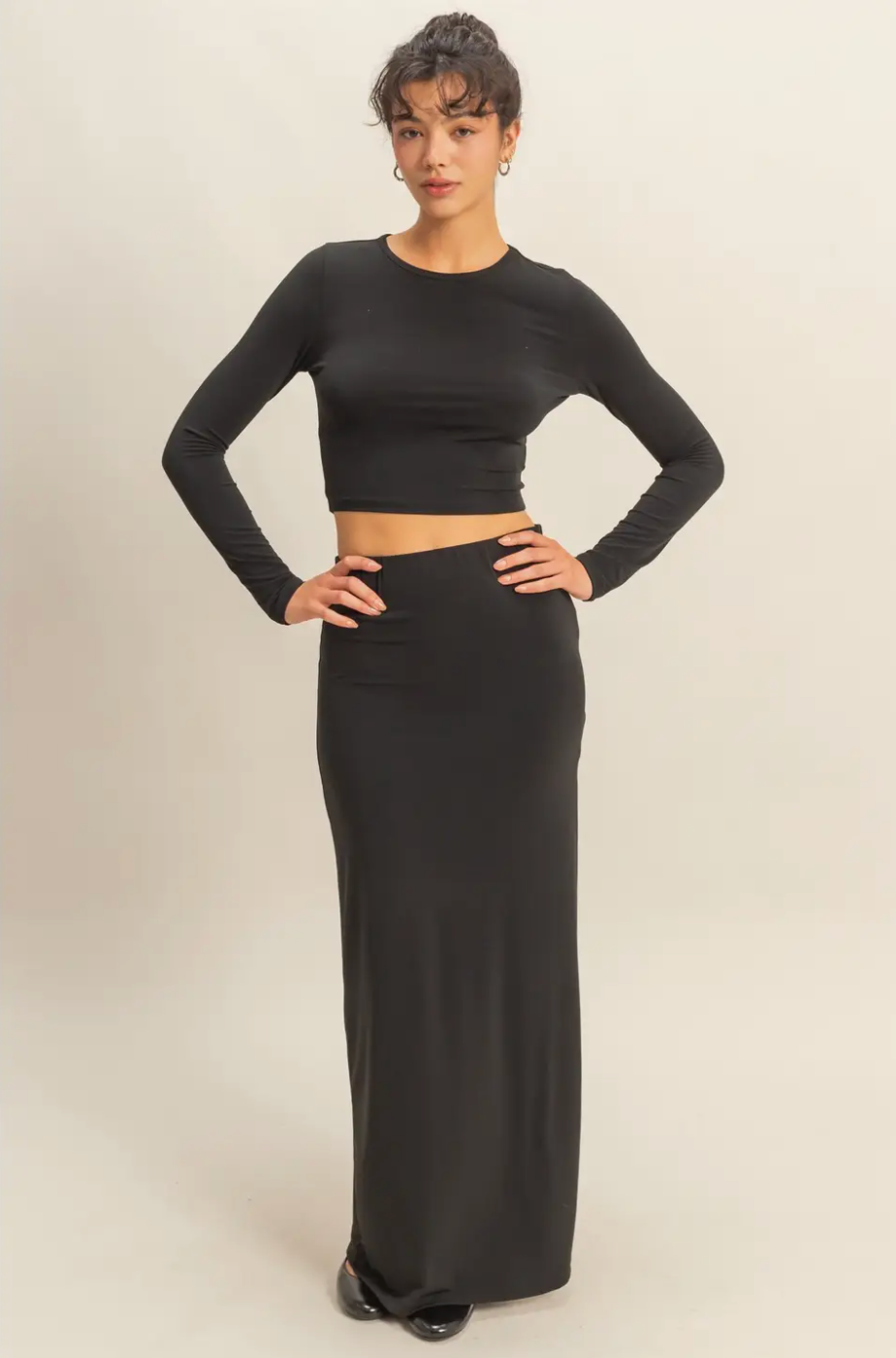 Black Asha Maxi Skirt