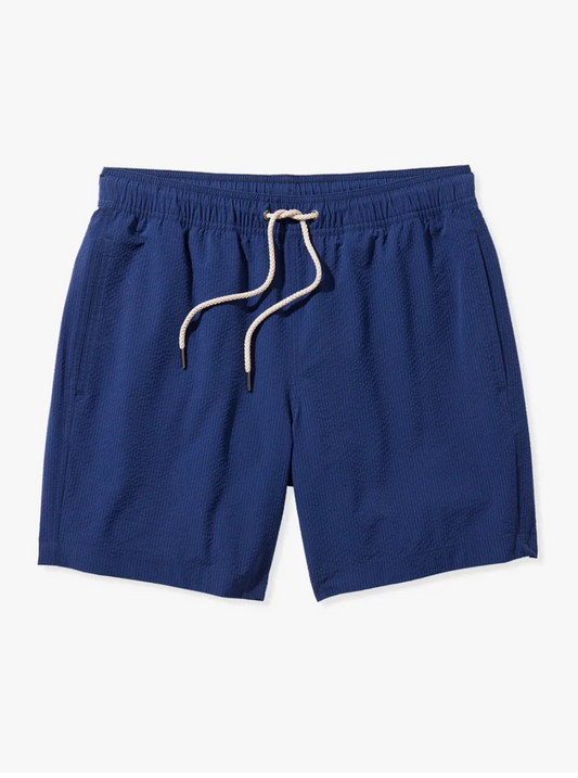 Navy Seersucker Bayberry Men's Trunks