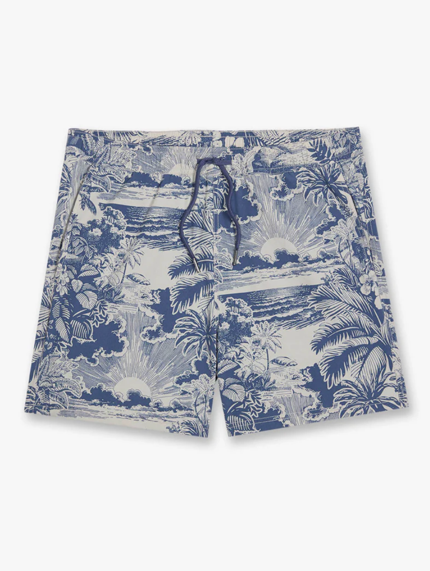 Silver Palms Bungalow Men's Trunks