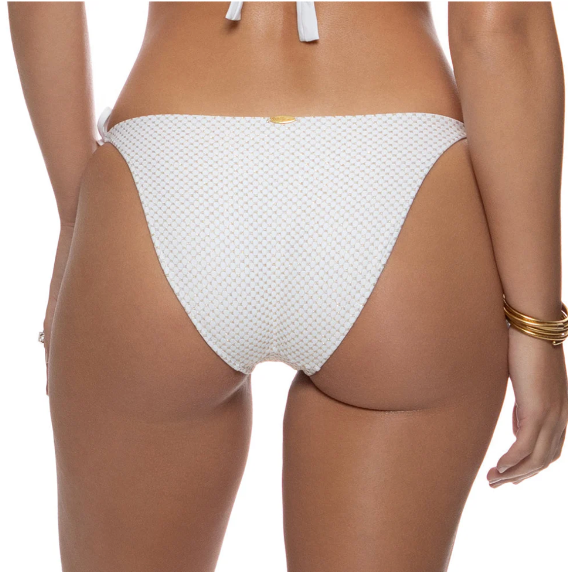 White Sunkiss Glow Ring Seamless Full Back Tie Side Bottom
