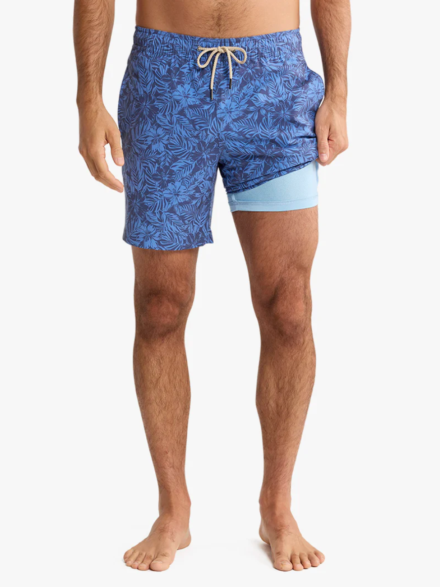 Island Blue Leaves Bayberry Men's Trunks