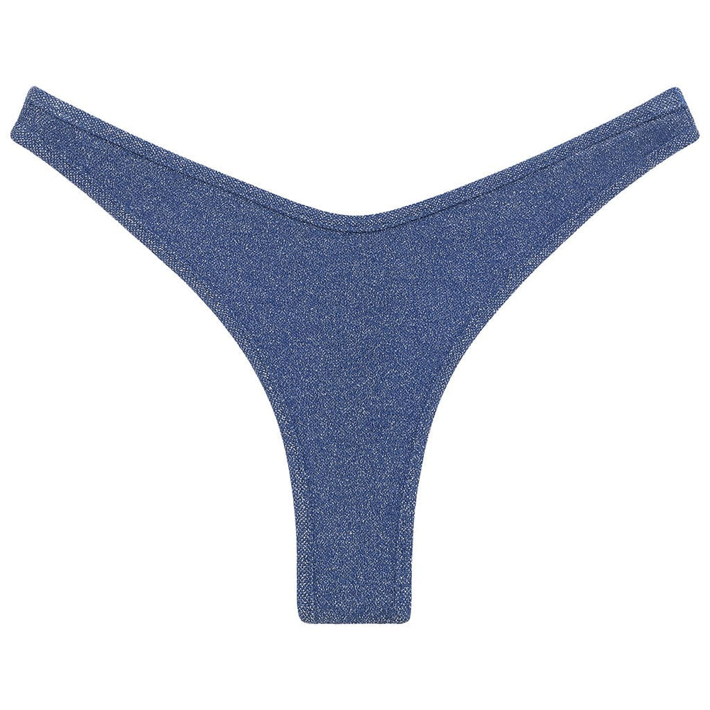 Sky Sparkle Binded Thong Bikini Bottom