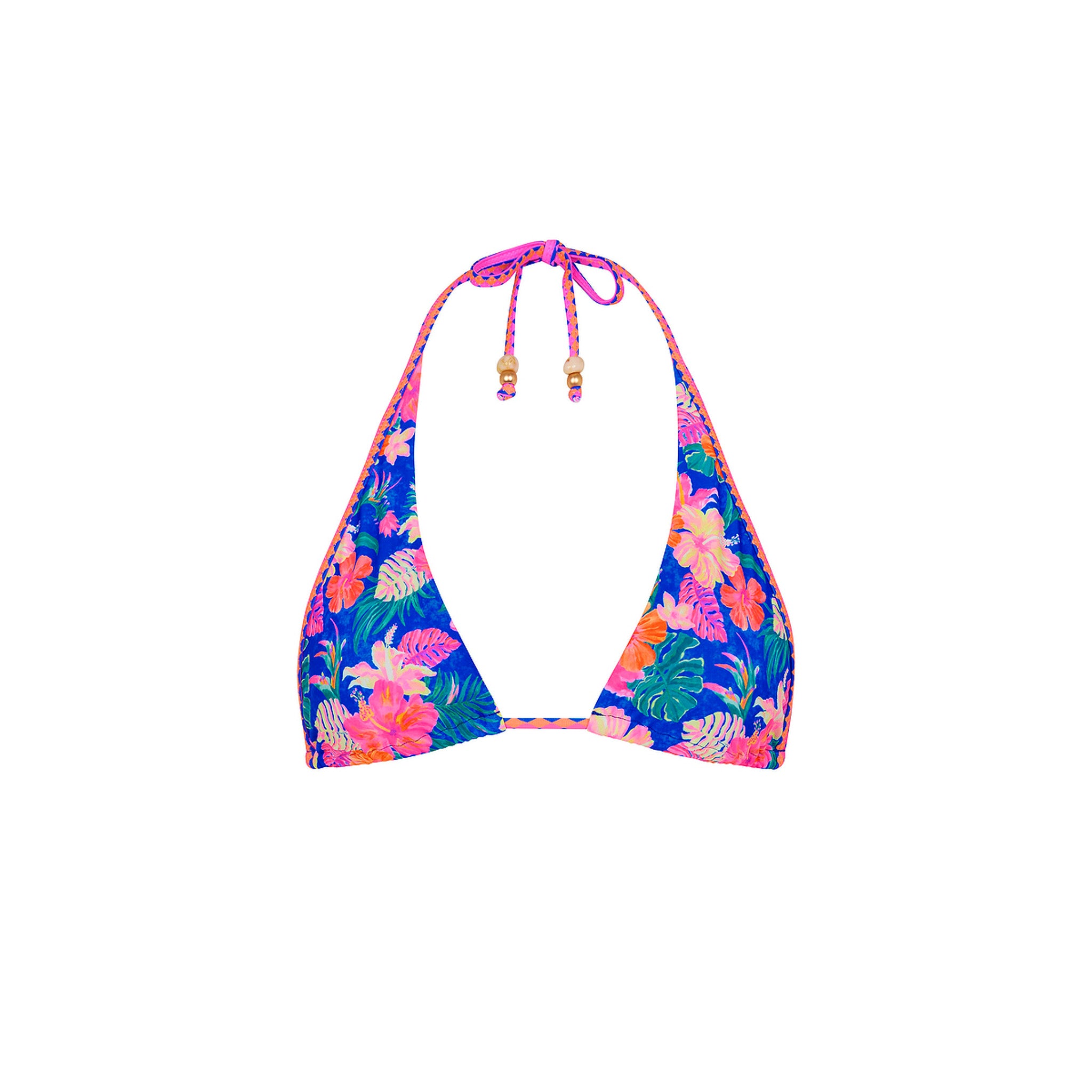 Electric Palms Bind Tie Halter Top