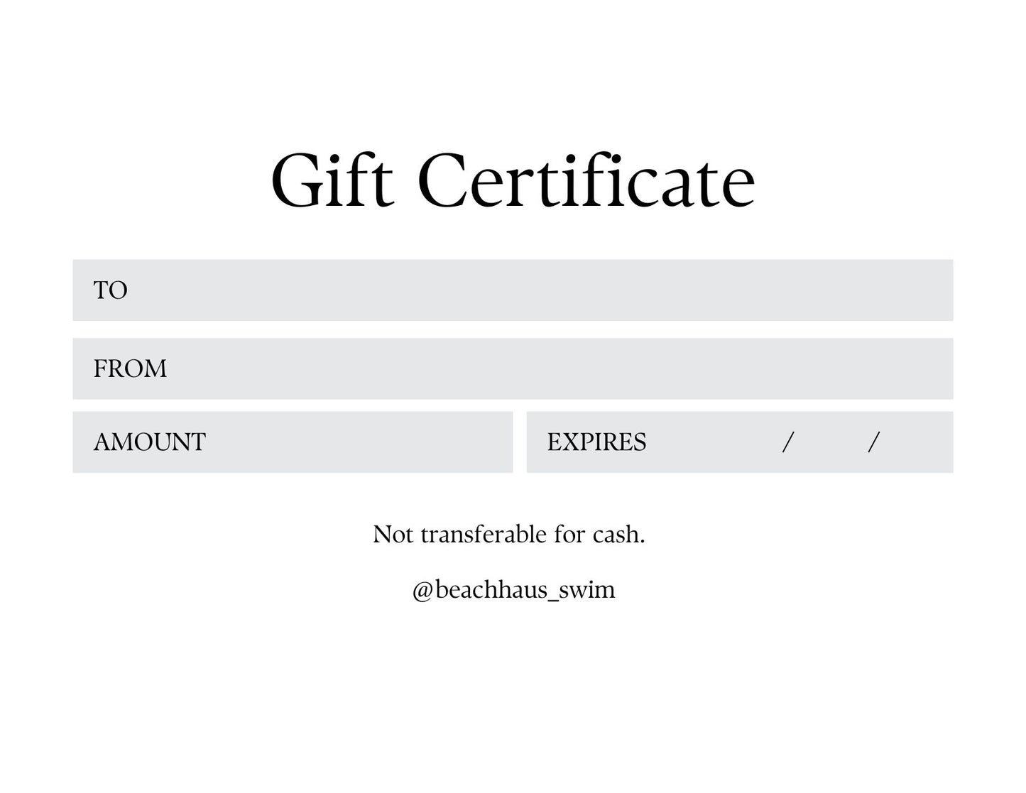 Beach Haus Swimwear Gift Card