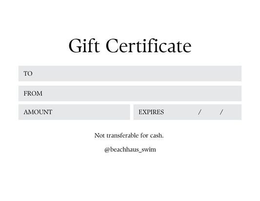 Beach Haus Swimwear Gift Card