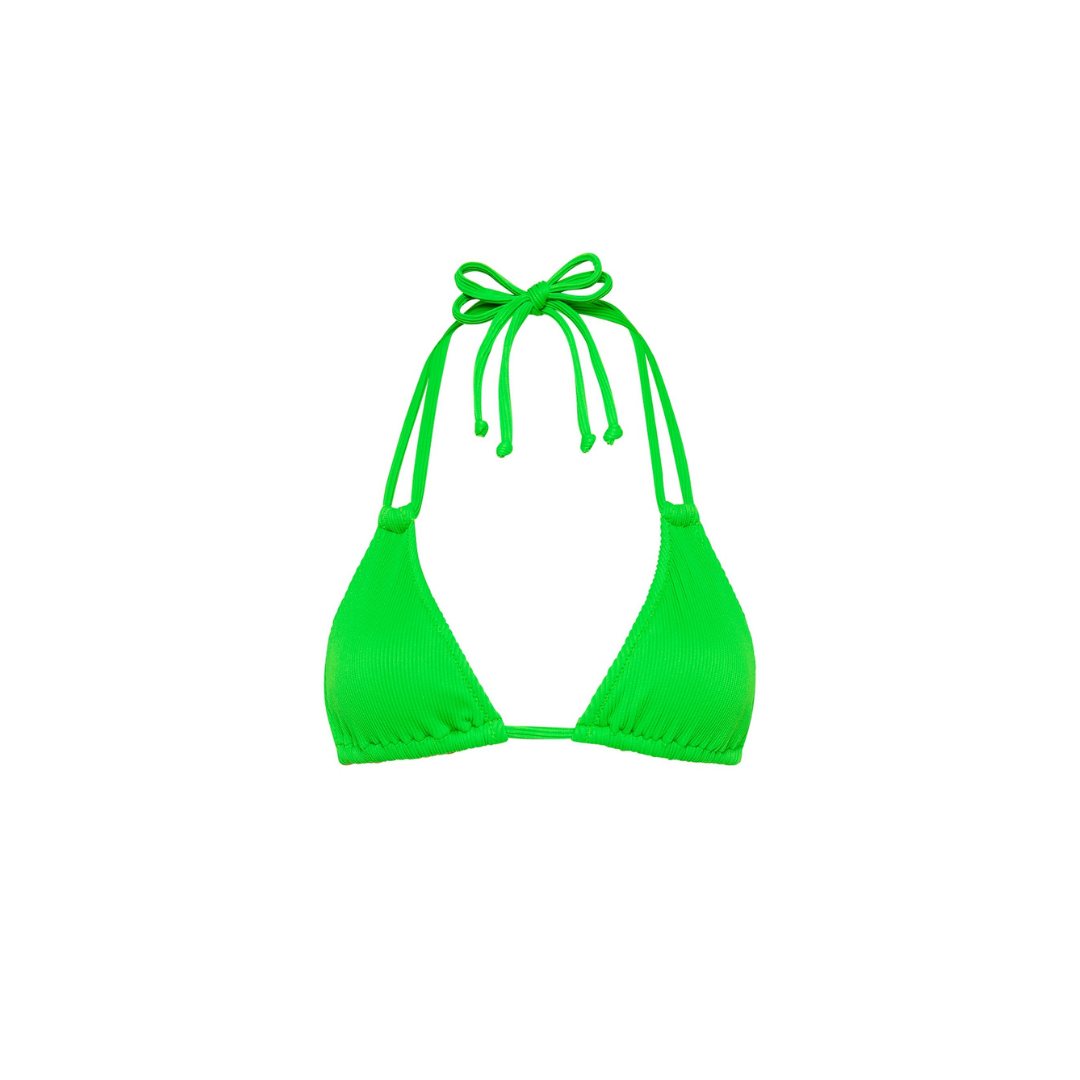 Peppermint Ribbed Halter Bralette Top
