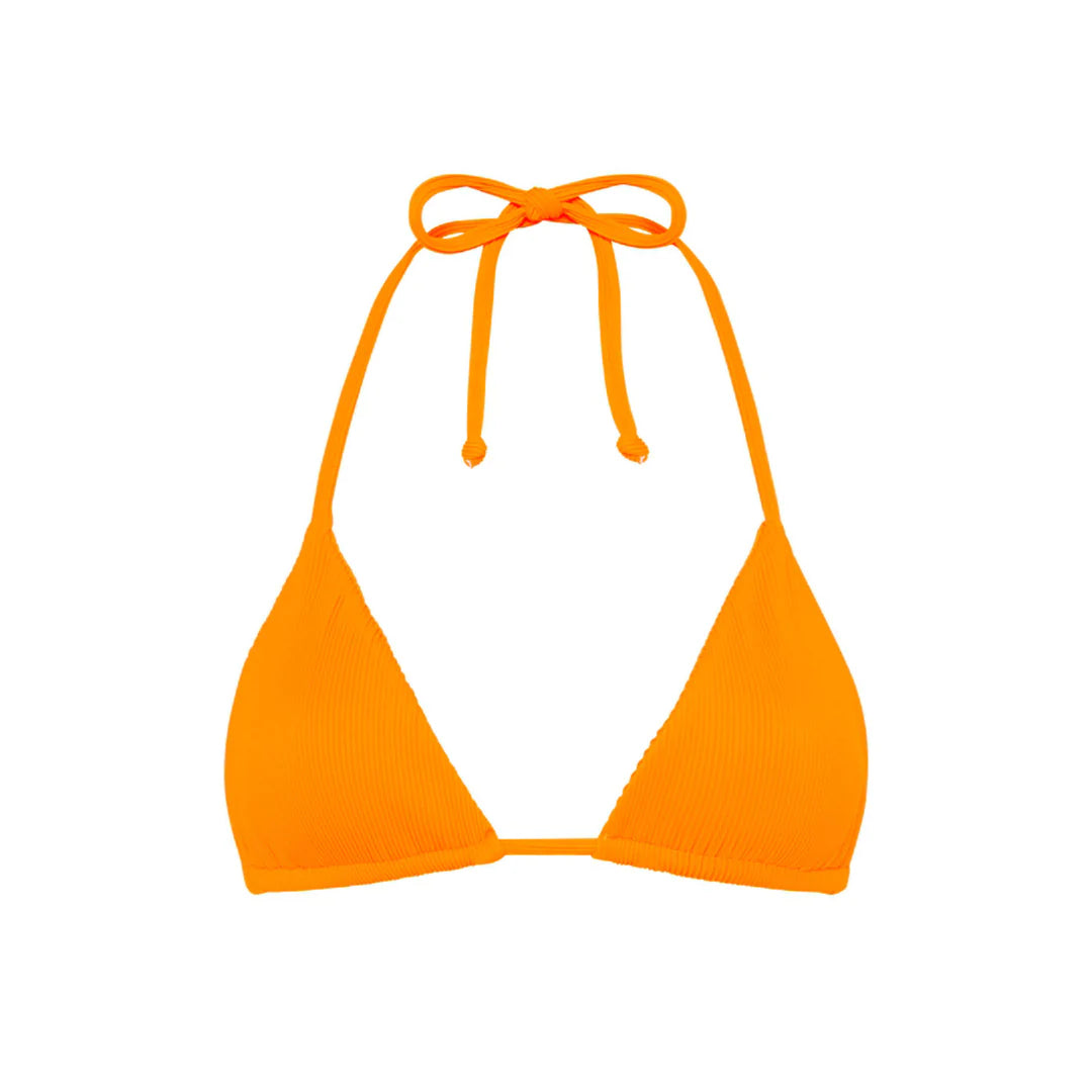 Papaya Ribbed Slide Triangle Top