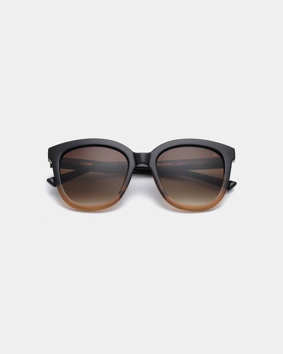 Black/Brown Transparent Billy Sunglasses