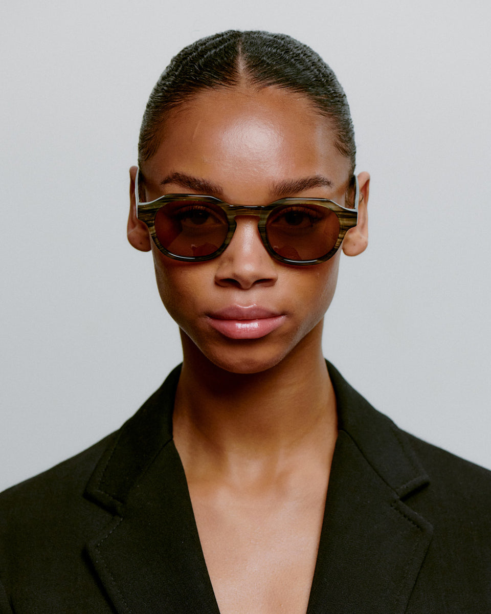 Striped Horn Zan Sunglasses