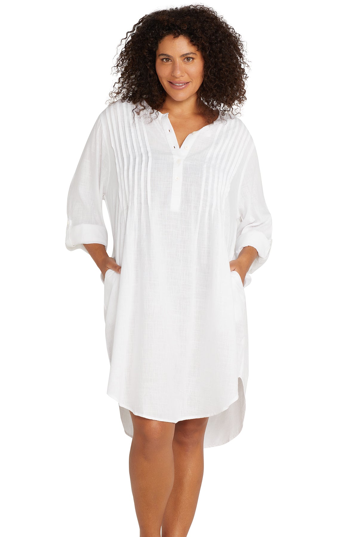 White Gershwin Over Shirt Cover Up