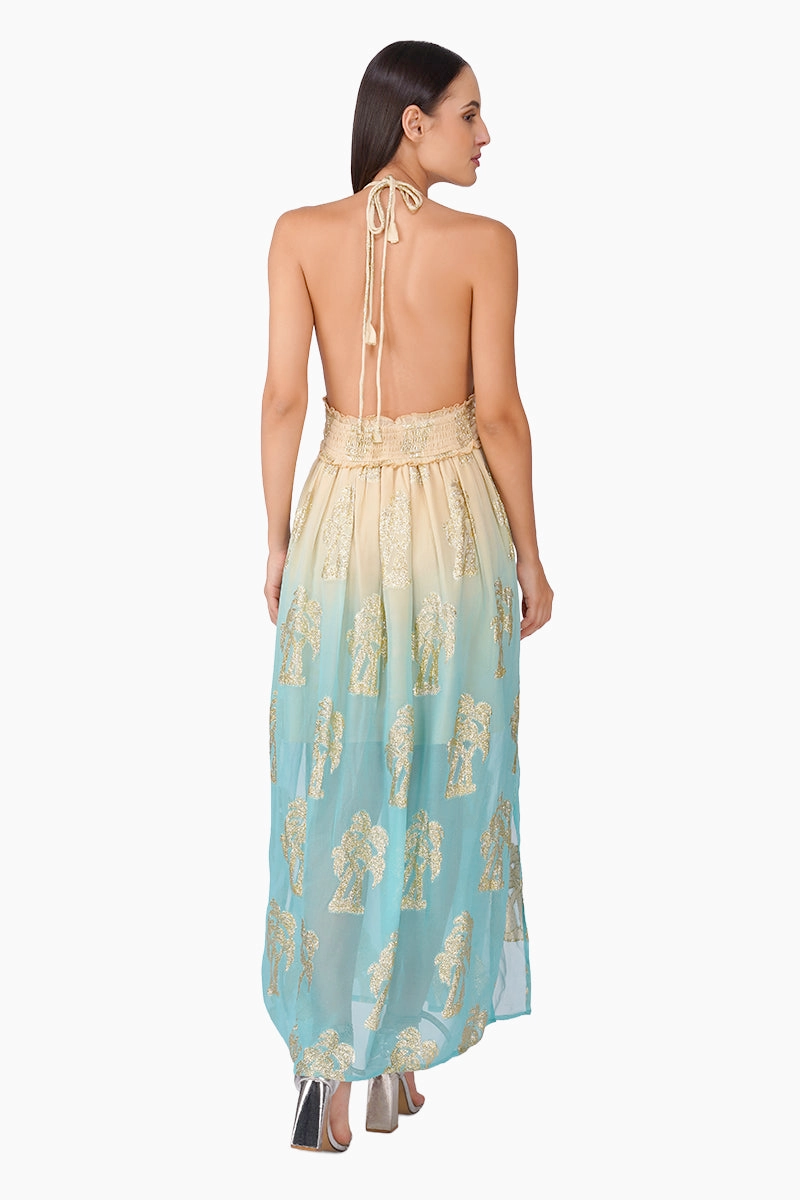 Earthy Green Ombre Lures Dress