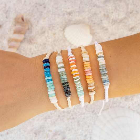 Assorted Paige Braided Puka Shell Bracelet