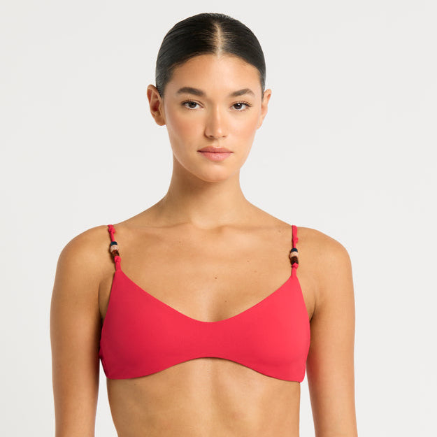 Cherry/Hibiscus Mika Crop Bare Anali Top