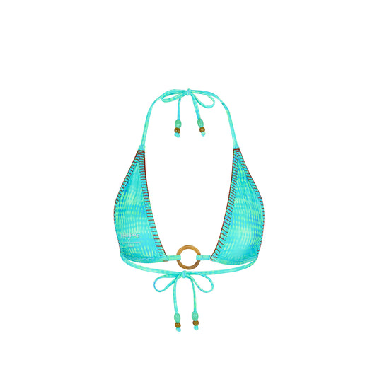 Summer Seas Lace Stitch Ring Halter Top