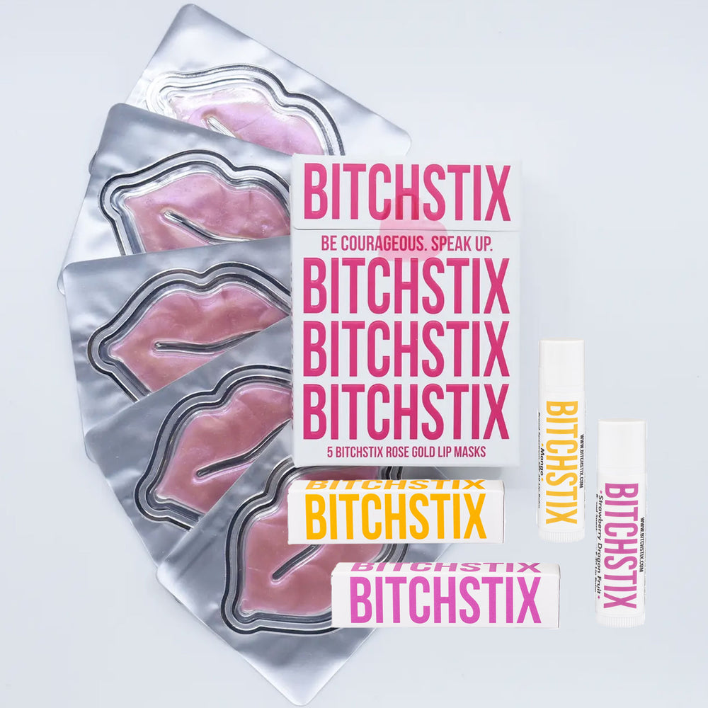 Bitchstix Gift Bundle with Rose Gold Lip Masks and Lip Balms