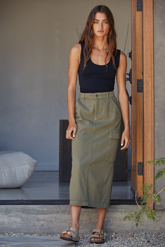 Black Double Layered Seamless Tank Top