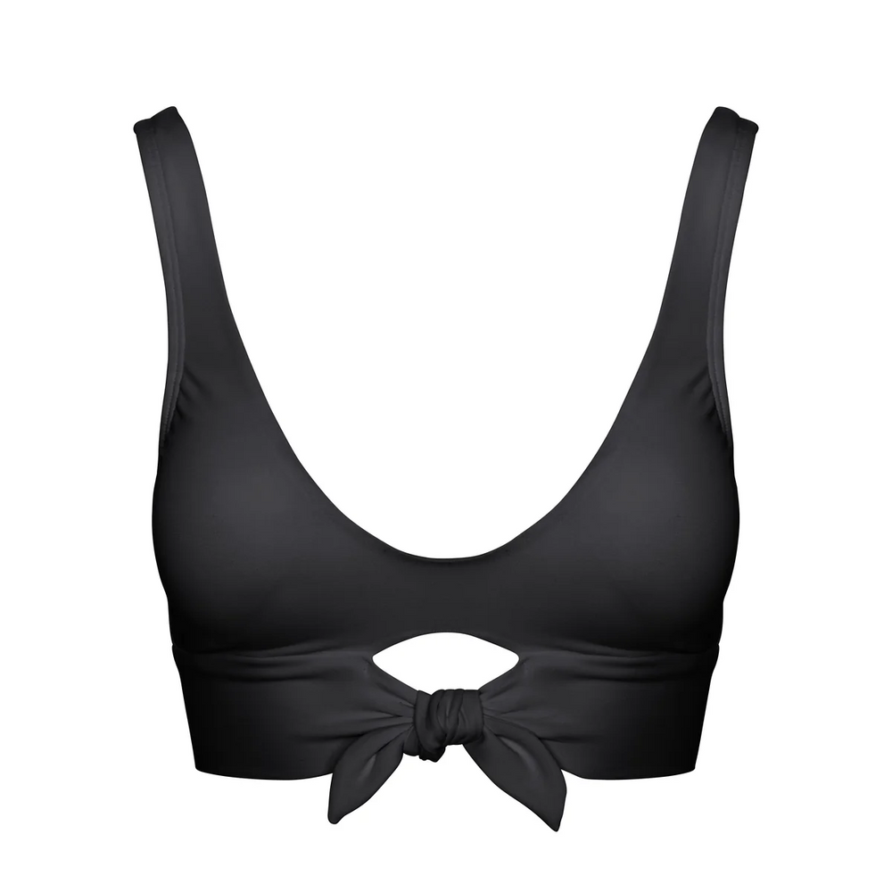 Black Ava Knot Bikini Top
