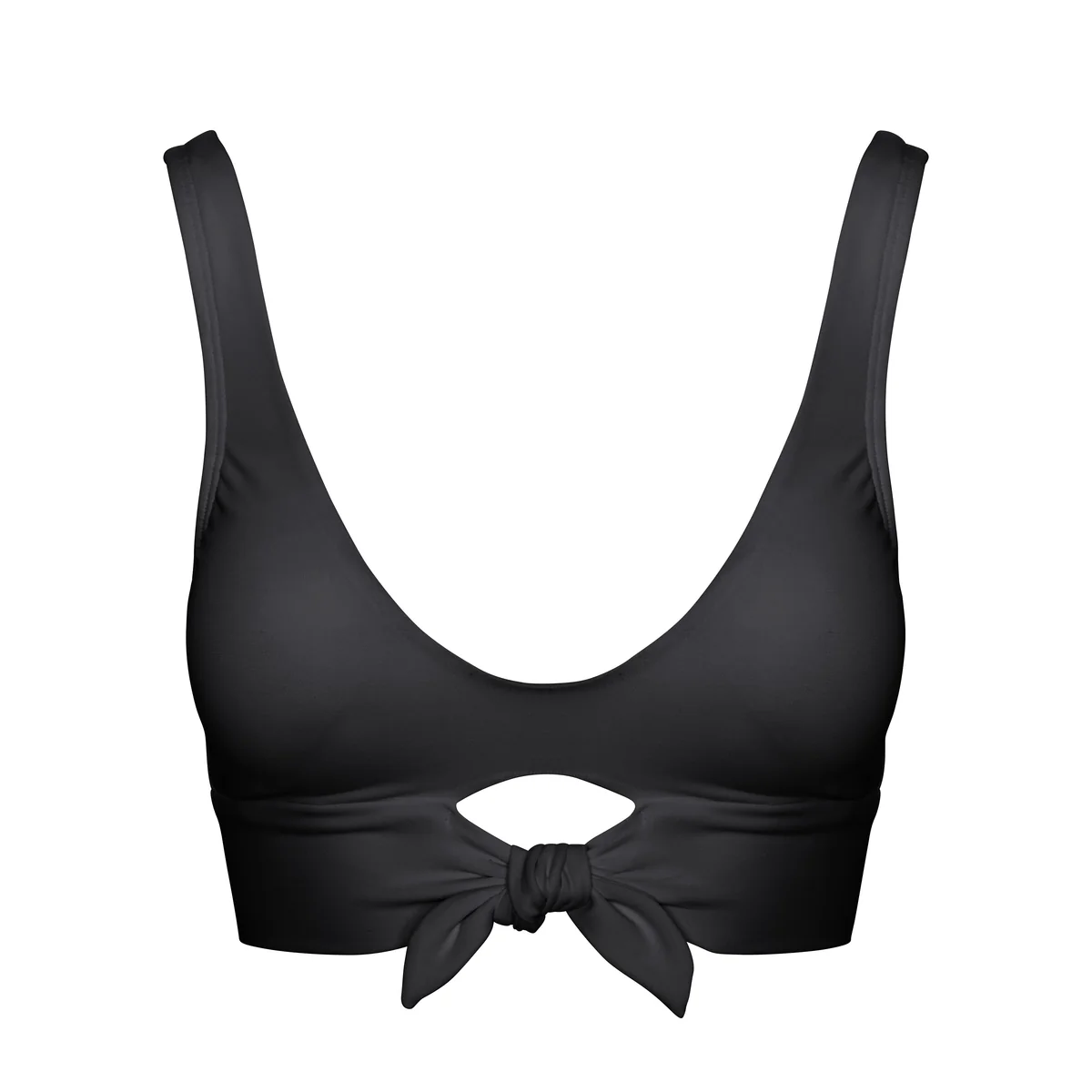 Black Ava Knot Bikini Top